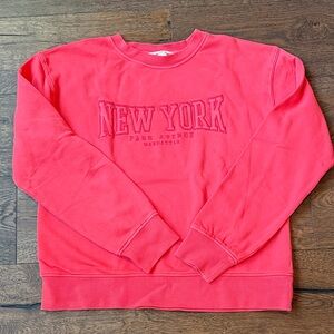 H&M Red Sweatshirt with New York Print